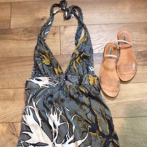 Silk Halter Maxi Dress